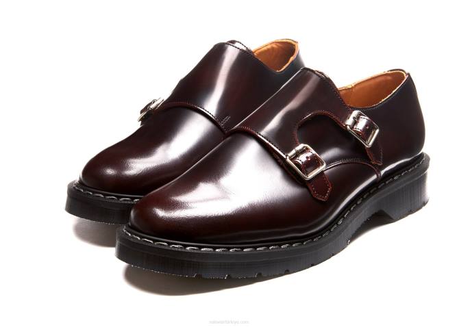 Solovair Bordo çift Tokalı çift Tokalı Keşiş Ayakkabısı Erkekler F4d4216 - Image 4