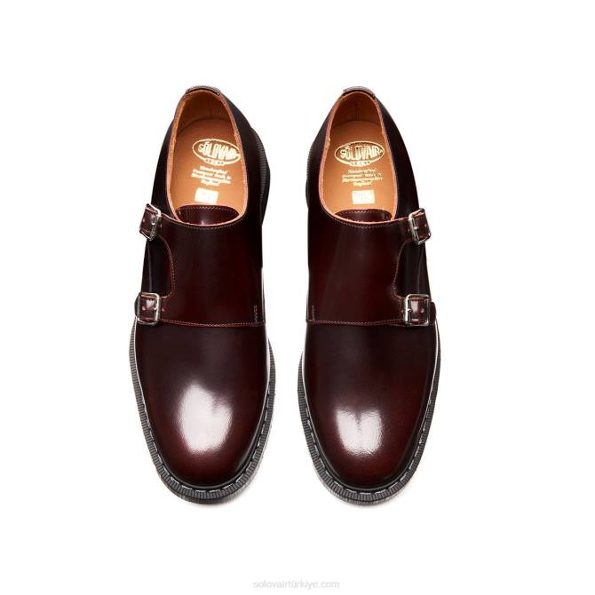 Solovair Bordo çift Tokalı çift Tokalı Keşiş Ayakkabısı Erkekler F4d4216 - Image 5