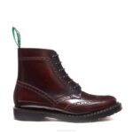Solovair Bordo Masaj 6 Gözlü Brogue Bot Kadınlar F4d4249