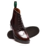 Solovair Bordo Masaj 6 Gözlü Brogue Bot Kadınlar F4d4249 - Image 3