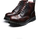 Solovair Bordo Oval 6 Gözlü çelik Burunlu Derby çizme Erkekler F4d482 - Image 4