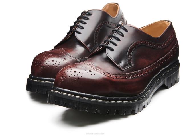 Solovair Bordo Oval çelik Burunlu Amerikan Aksanlı Ayakkabı Kadınlar F4d4359 - Image 4