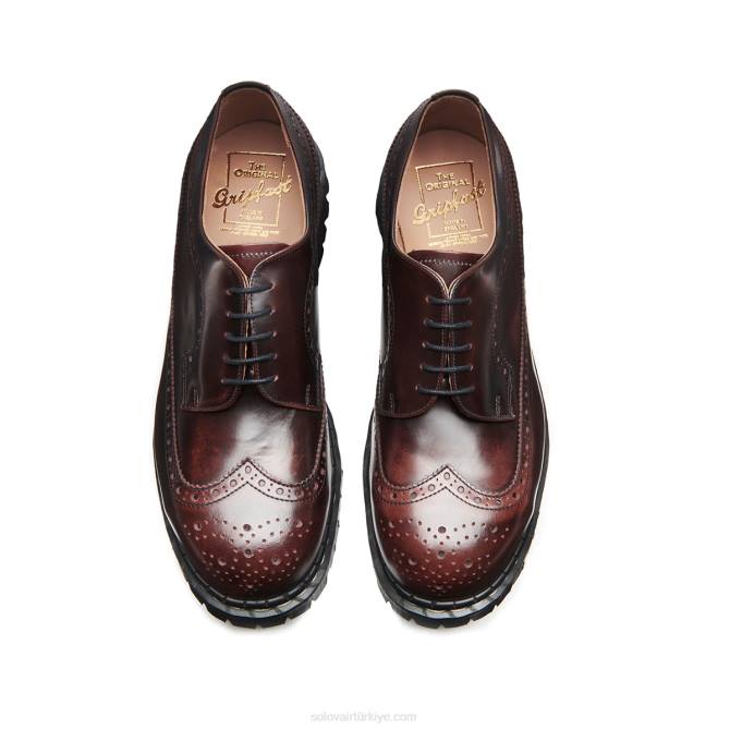 Solovair Bordo Oval çelik Burunlu Amerikan Aksanlı Ayakkabı Kadınlar F4d4359 - Image 5