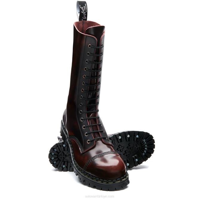 Solovair Bordo Silme 14 Gazlı çelik Burunlu Derbi Bot Erkekler F4d4130 - Image 3