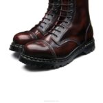 Solovair Bordo Silme 14 Gazlı çelik Burunlu Derbi Bot Kadınlar F4d4332 - Image 4