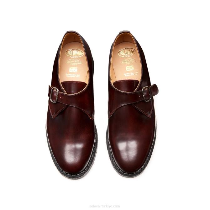 Solovair Bordo Tek Tokalı Tek Tokalı Keşiş Ayakkabısı Erkekler F4d4217 - Image 5