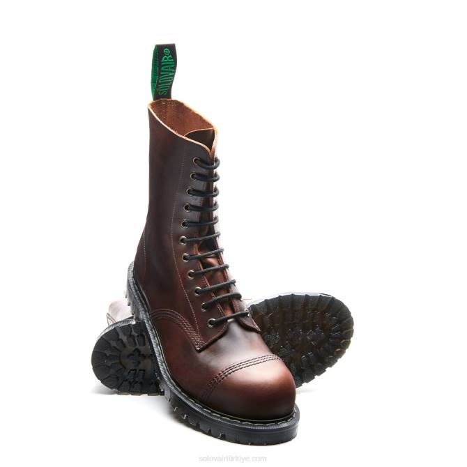 Solovair Gaucho Crazy Horse 11 Gözlü çelik Burunlu Derby Botu Erkekler F4d467 - Image 3