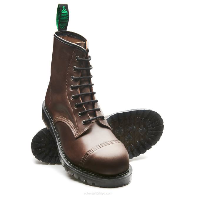 Solovair Gaucho Crazy Horse 8 Gözlü çelik Burunlu Derby Botu Erkekler F4d4103 - Image 3