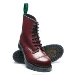 Solovair Kiraz Kırmızısı Hi-shine 8 Gazlı çelik Burunlu Derby çizme Erkekler F4d4160 - Image 3