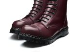 Solovair Oxblood Hi-shine 10 Gözlü çelik Burunlu Derby Botu Erkekler F4d4118 - Image 4