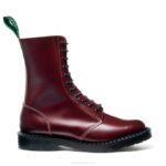 Solovair Oxblood Hi-shine 11 Gözlü Astronot Botu Erkekler F4d45