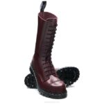 Solovair Oxblood Hi-shine 14 Gözlü çelik Burunlu Derby Botu Kadınlar F4d4331 - Image 3