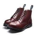 Solovair Oxblood Hi-shine 6 Gazlı çelik Burunlu Derby Botu Erkekler F4d481 - Image 4