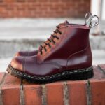 Solovair Oxblood Hi-shine 6 Gazlı çelik Burunlu Derby Botu Erkekler F4d481 - Image 6
