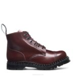 Solovair Oxblood Hi-shine 6 Gözlü çelik Burunlu Derby Botu Kadınlar F4d4296