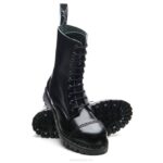 Solovair Siyah Hi-shine 10 Gazlı çelik Burunlu Derby Botu Erkekler F4d4120 - Image 3