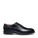 Solovair Siyah Hi-shine 5 Gazozlu Oxford Semi-brogue Ayakkabı Erkekler F4d4222 - Image 2