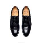 Solovair Siyah Hi-shine 5 Gazozlu Oxford Semi-brogue Ayakkabı Erkekler F4d4222 - Image 4