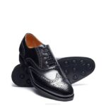 Solovair Siyah Hi-shine 5 Gözlü Oxford Brogue Ayakkabı Erkekler F4d4174 - Image 3