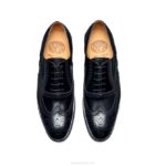 Solovair Siyah Hi-shine 5 Gözlü Oxford Brogue Ayakkabı Erkekler F4d4174 - Image 4