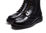 Solovair Siyah Hi-shine 6 Gözlü Brogue çizme Erkekler F4d420 - Image 4
