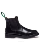 Solovair Siyah Hi-shine Bayi Brogue Botu Erkekler F4d450