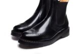 Solovair Siyah Hi-shine Bayi Brogue Botu Erkekler F4d450 - Image 4