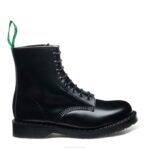 Solovair Siyah Vegan Hi-shine 8 Gözlü Derby Erkekler F4d475