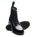 Solovair Siyah Vegan Hi-shine 8 Gözlü Derby Erkekler F4d475 - Image 3