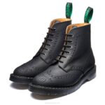 Solovair Siyah Yağlı 6 Gözlü Brogue çizme Kadınlar F4d4252 - Image 4