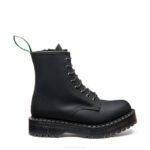 Solovair Siyah Yağlı 8 Gazlı Fermuarlı Platform Derby Botu Kadınlar F4d4297 - Image 3