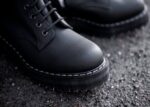 Solovair Siyah Yağlı 8 Gazlı Fermuarlı Platform Derby Botu Kadınlar F4d4297 - Image 8